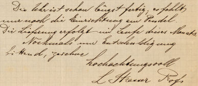 Auszug eines S&R-Schreibens vom 1.11.1902. Foto:  Leiden, Universittsbibliothek, Ms. AFA FC HB 93